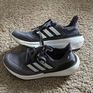 Adidas Gray and White Sneakers